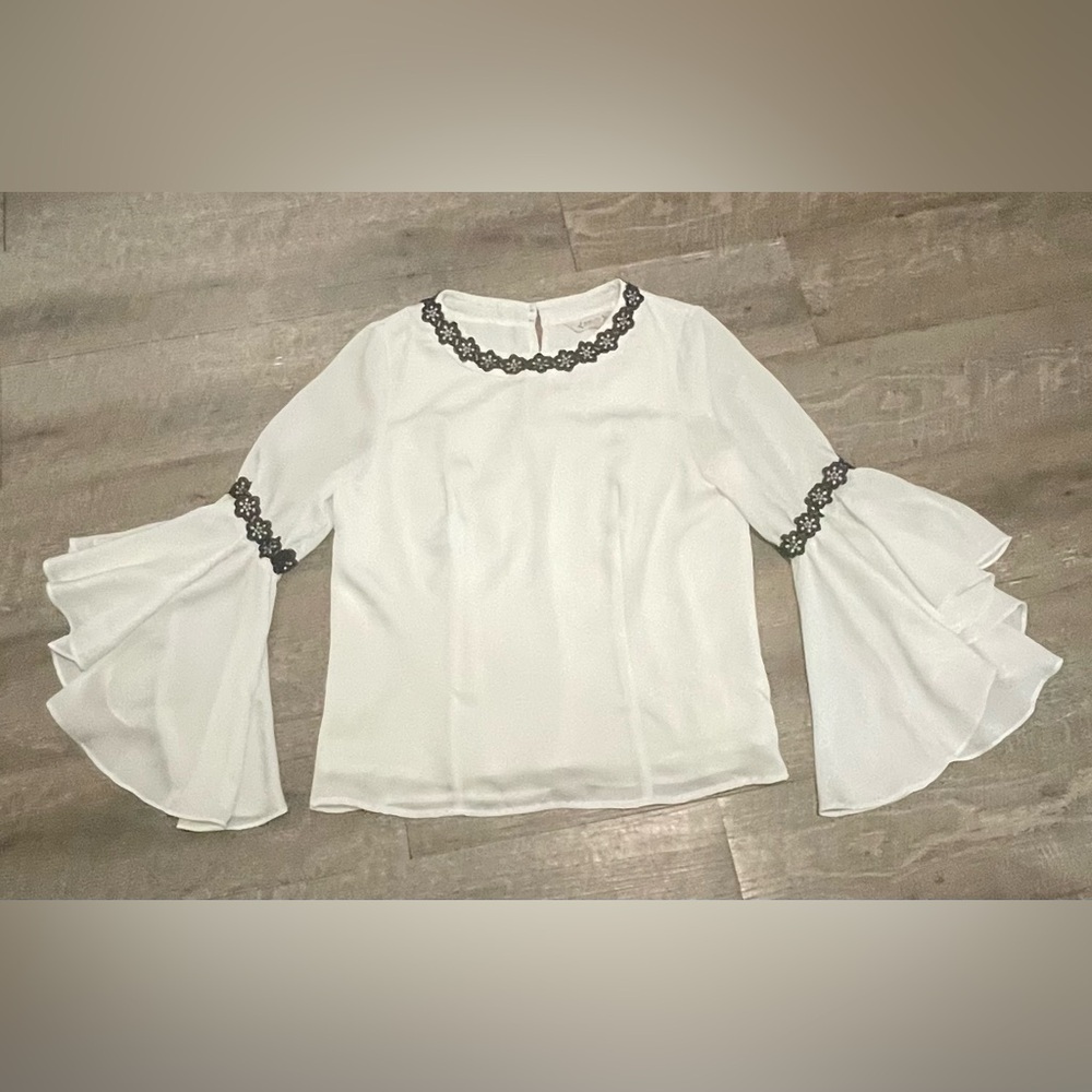 Nanette  Flounce Sleeve Blouse by Nanette Lepore